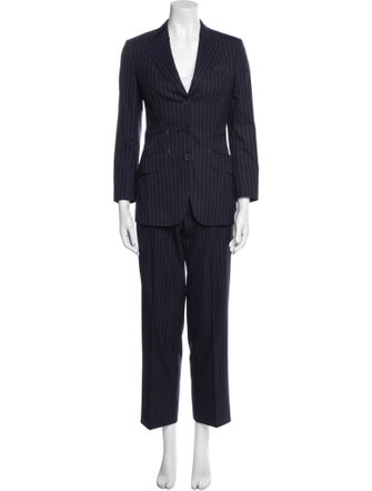Brioni Wool Striped Pantsuit