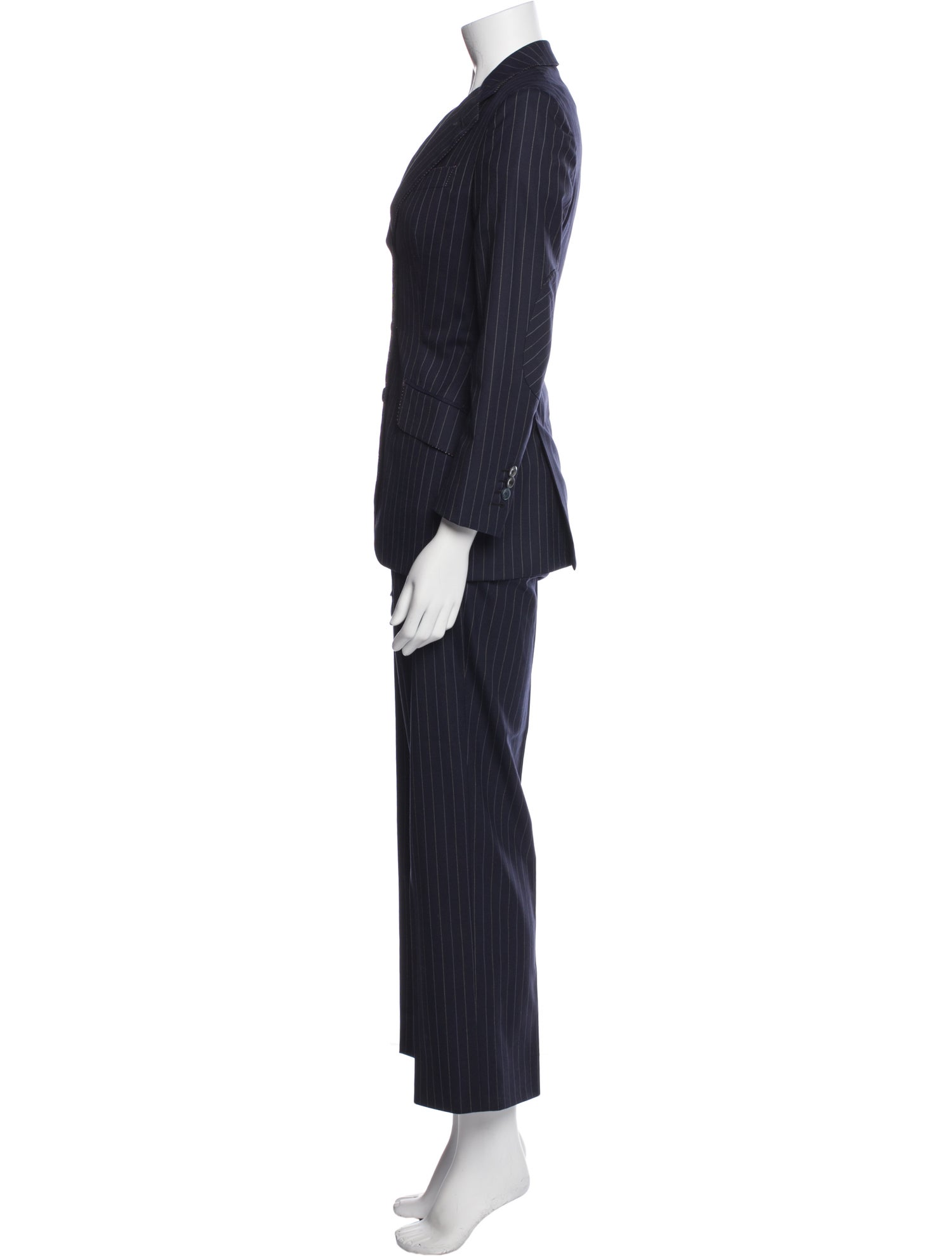 Brioni Wool Striped Pantsuit