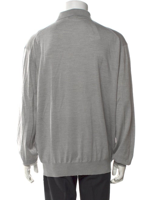 Brioni Wool Mock Neck Polo Sweater