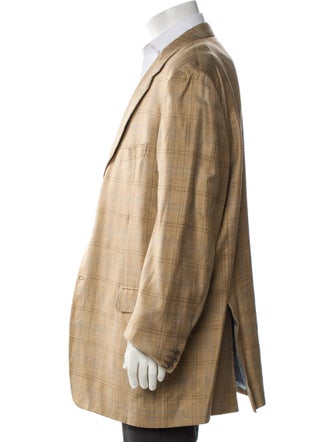 Brioni Wool Plaid Print Sport Coat
