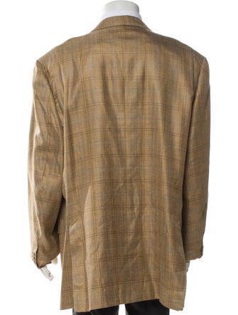 Brioni Wool Plaid Print Sport Coat