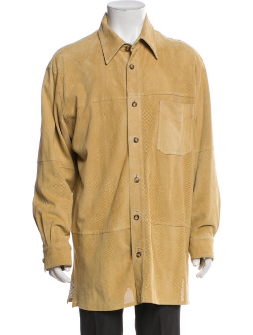 Brioni Leather Overcoat