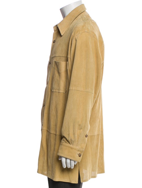 Brioni Leather Overcoat