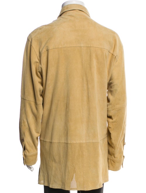 Brioni Leather Overcoat