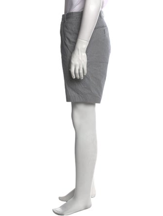 Brioni Plaid Print Flat Front Shorts