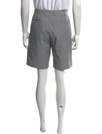 Brioni Plaid Print Flat Front Shorts