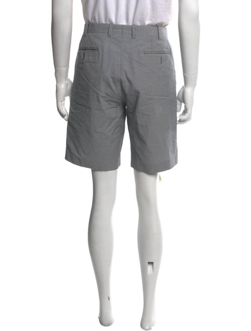 Brioni Plaid Print Flat Front Shorts