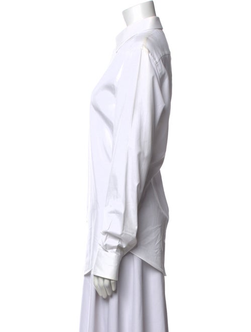 Brioni Long Sleeve Button-Up Top