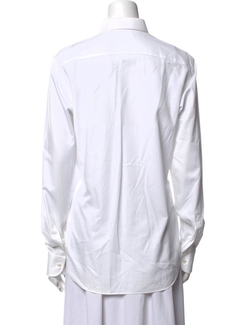 Brioni Long Sleeve Button-Up Top