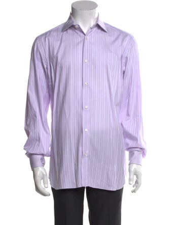 Brioni Striped Long Sleeve Shirt