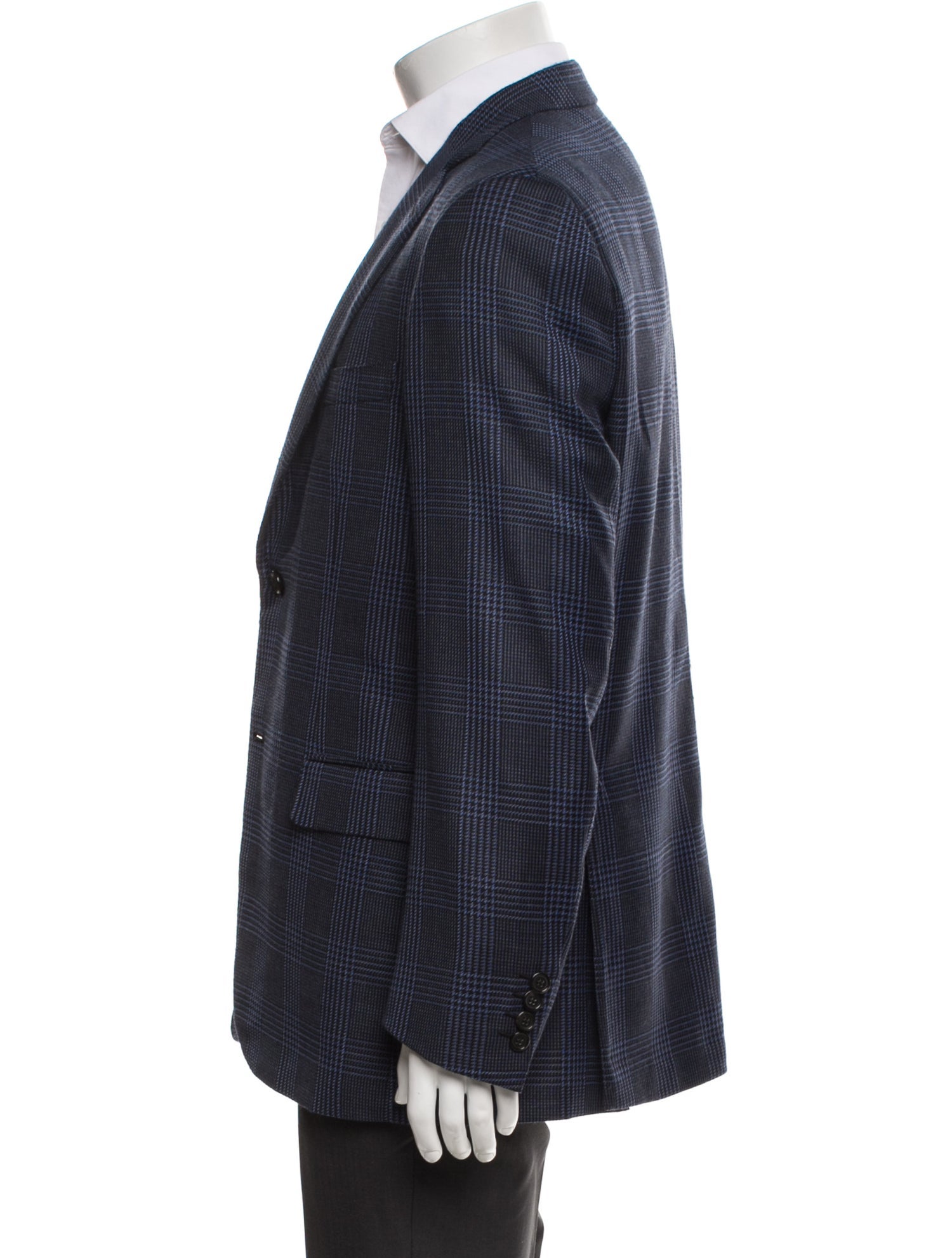 Brioni Virgin Wool Houndstooth Print Blazer