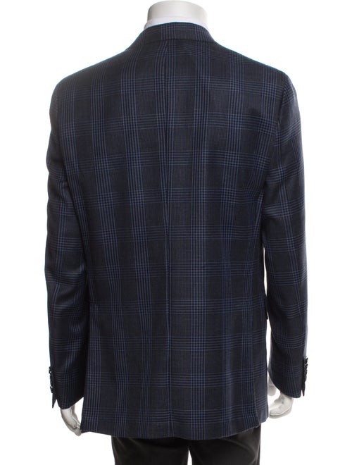 Brioni Virgin Wool Houndstooth Print Blazer