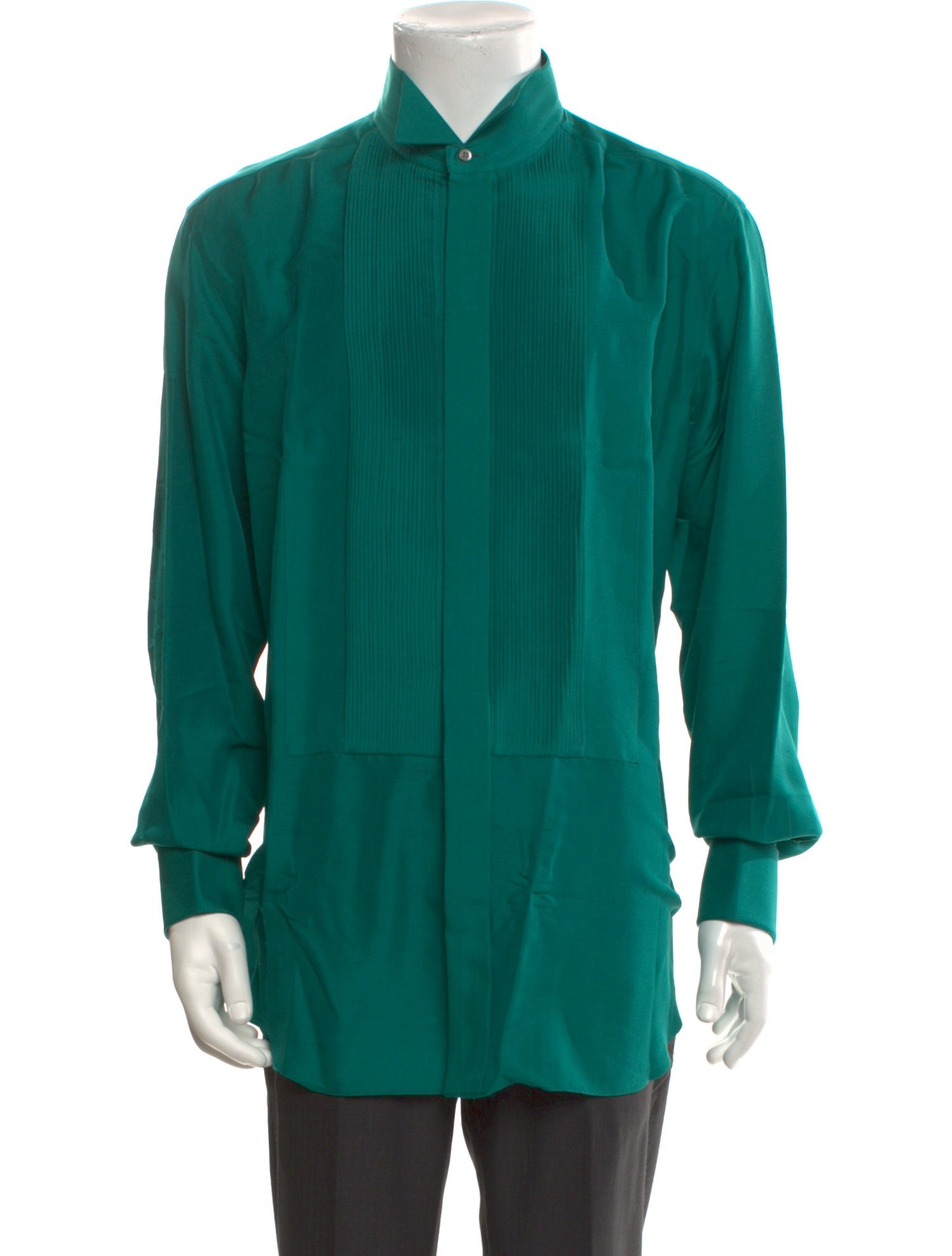 Brioni Silk Long Sleeve Tuxedo Shirt w/ Tags