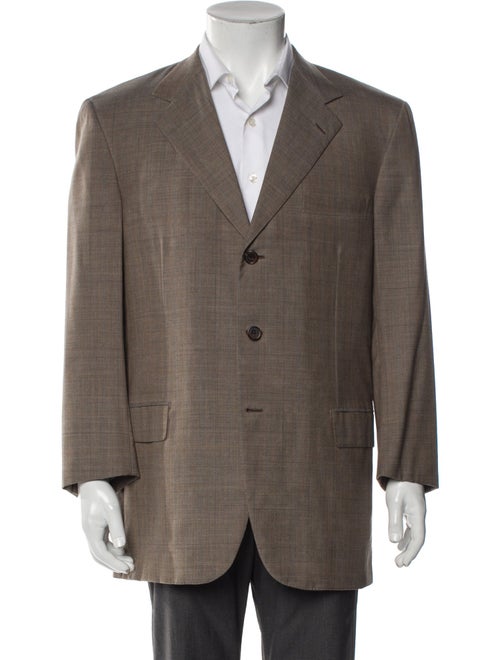Brioni Plaid Print Blazer
