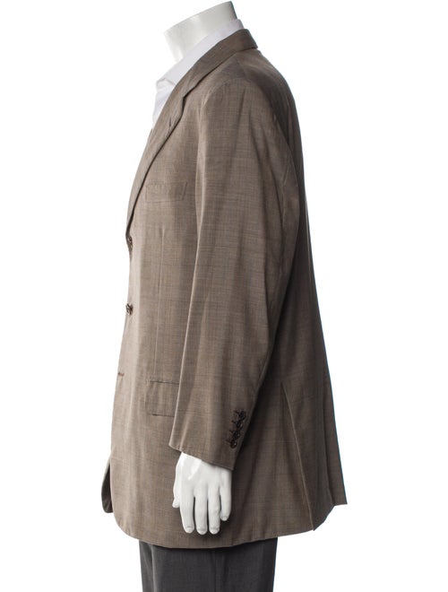 Brioni Plaid Print Blazer