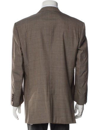 Brioni Plaid Print Blazer