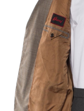 Brioni Plaid Print Blazer