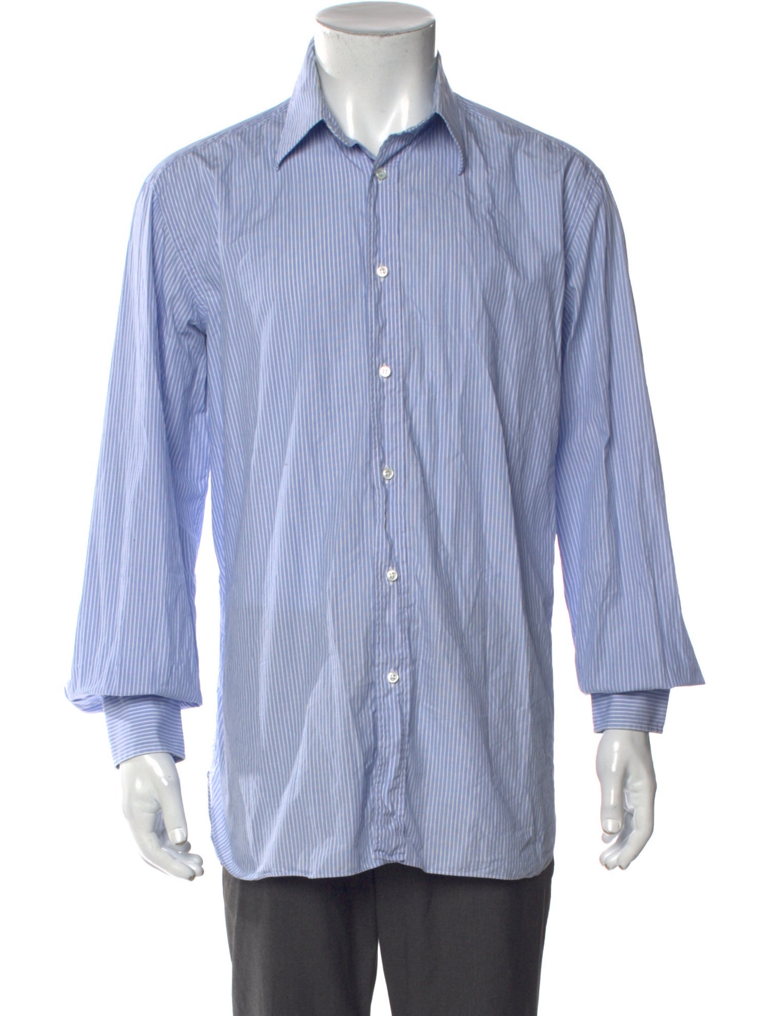 Brioni Striped Long Sleeve Dress Shirt
