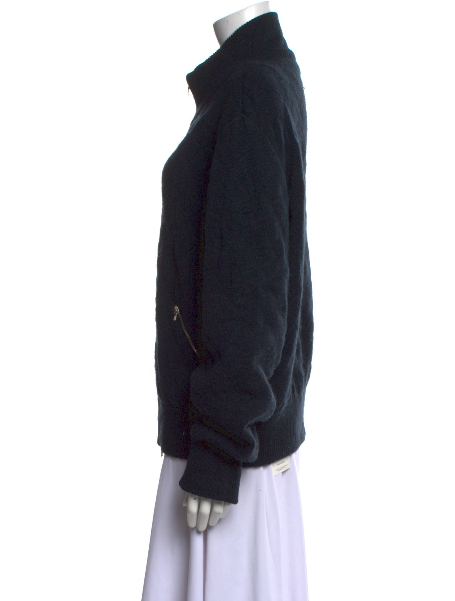 Brioni Mock Neck Long Sleeve Cardigan