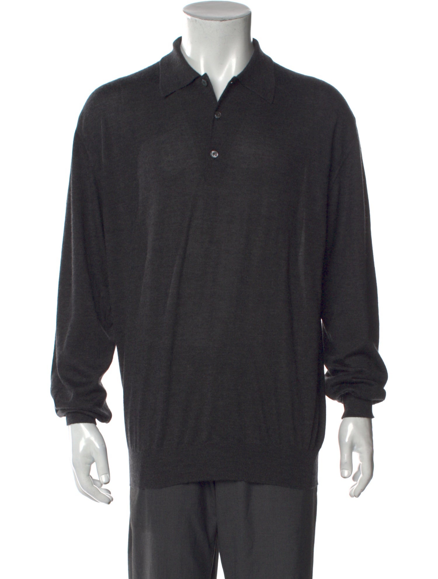 Brioni Cashmere Collar Polo Sweater
