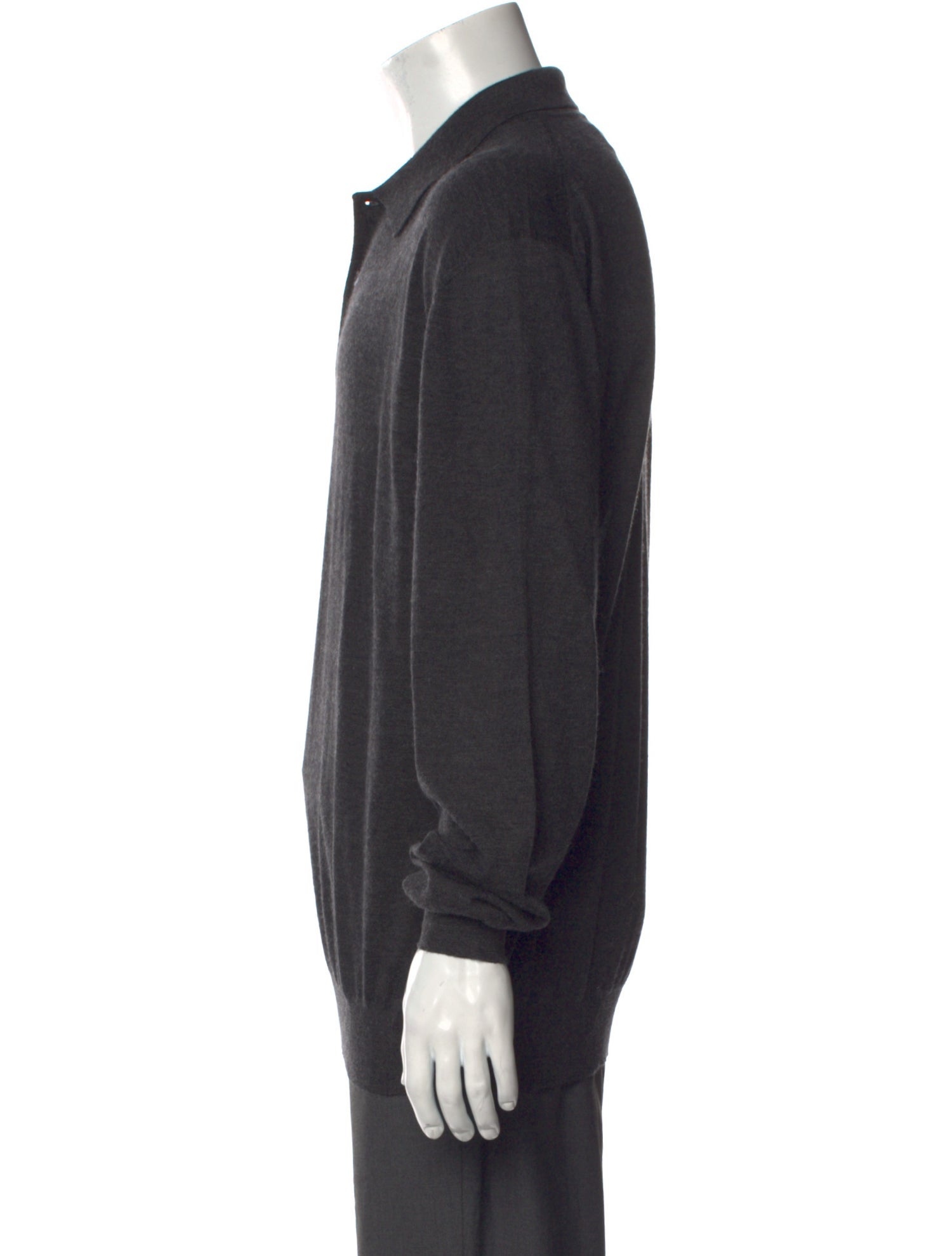 Brioni Cashmere Collar Polo Sweater