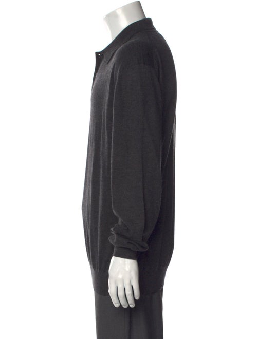 Brioni Cashmere Collar Polo Sweater