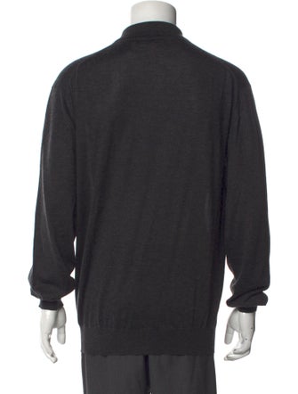 Brioni Cashmere Collar Polo Sweater
