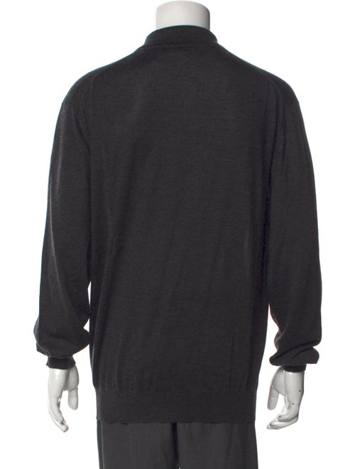 Brioni Cashmere Collar Polo Sweater