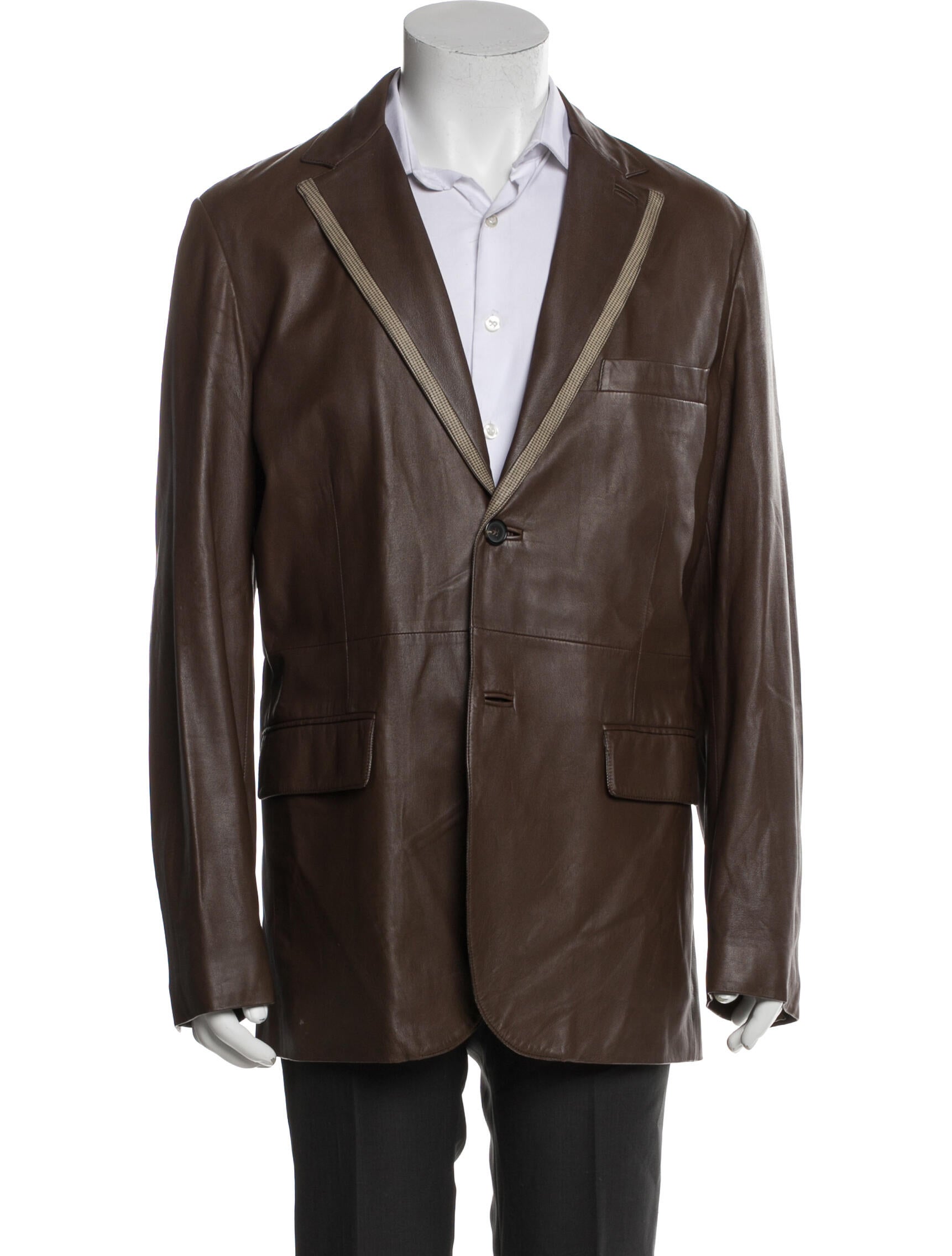 Brioni Leather Moto Jacket