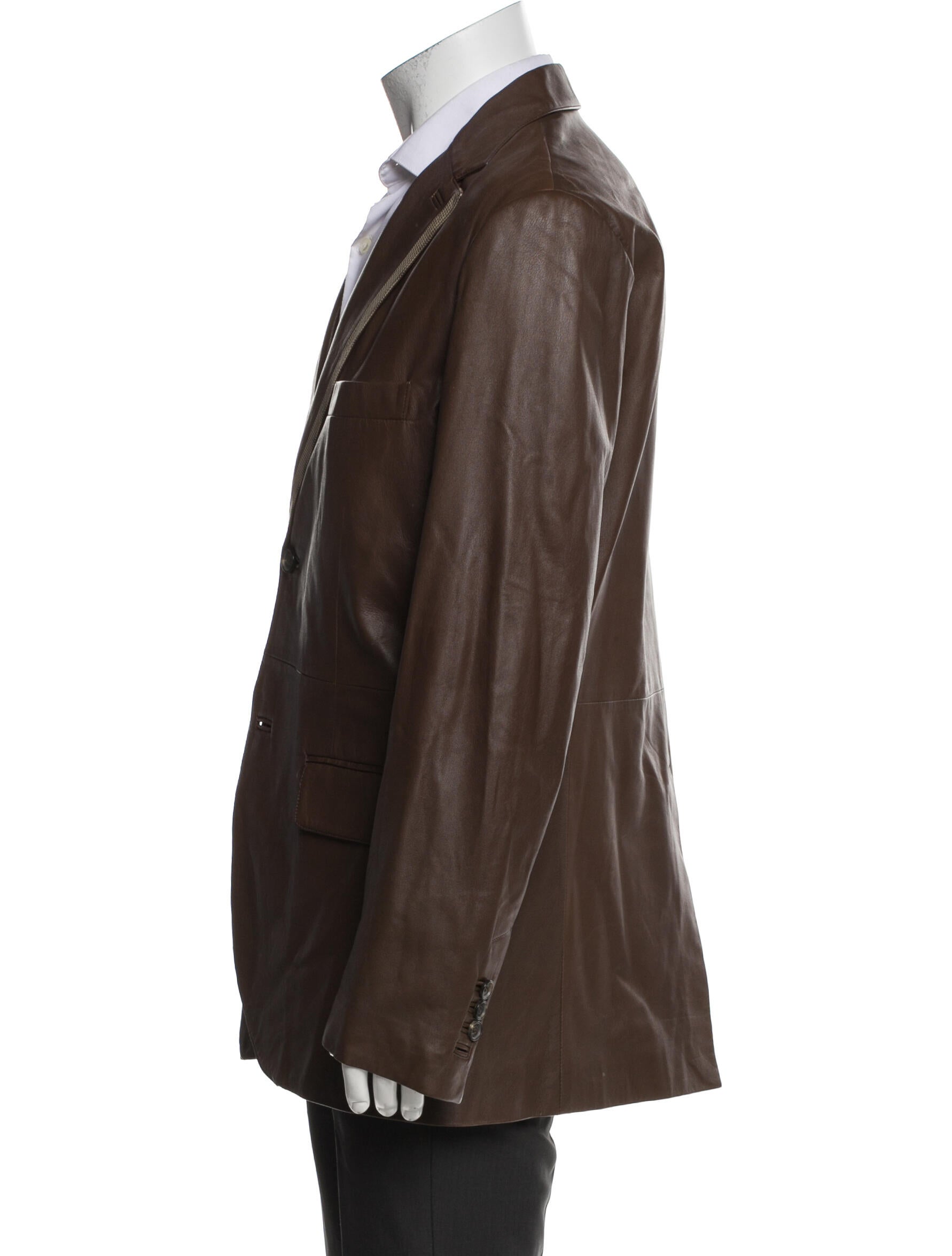 Brioni Leather Moto Jacket