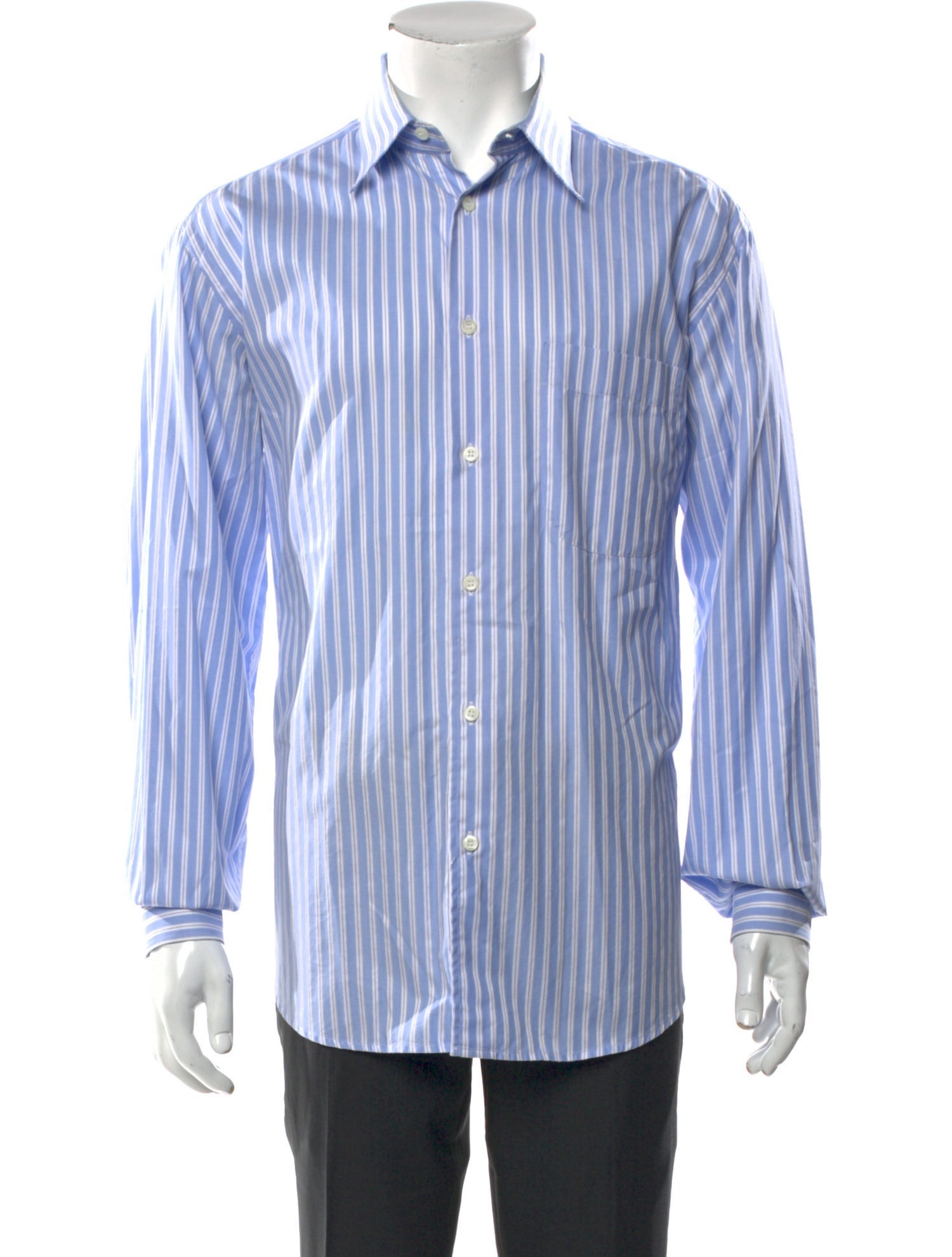 Brioni Striped Long Sleeve Dress Shirt