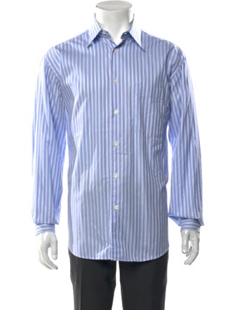 Brioni Striped Long Sleeve Dress Shirt