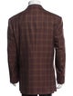 Brioni Wool Plaid Print Blazer