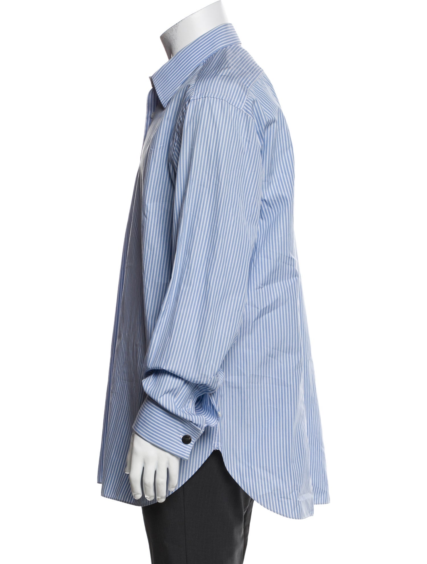 Brioni Striped Long Sleeve Dress Shirt