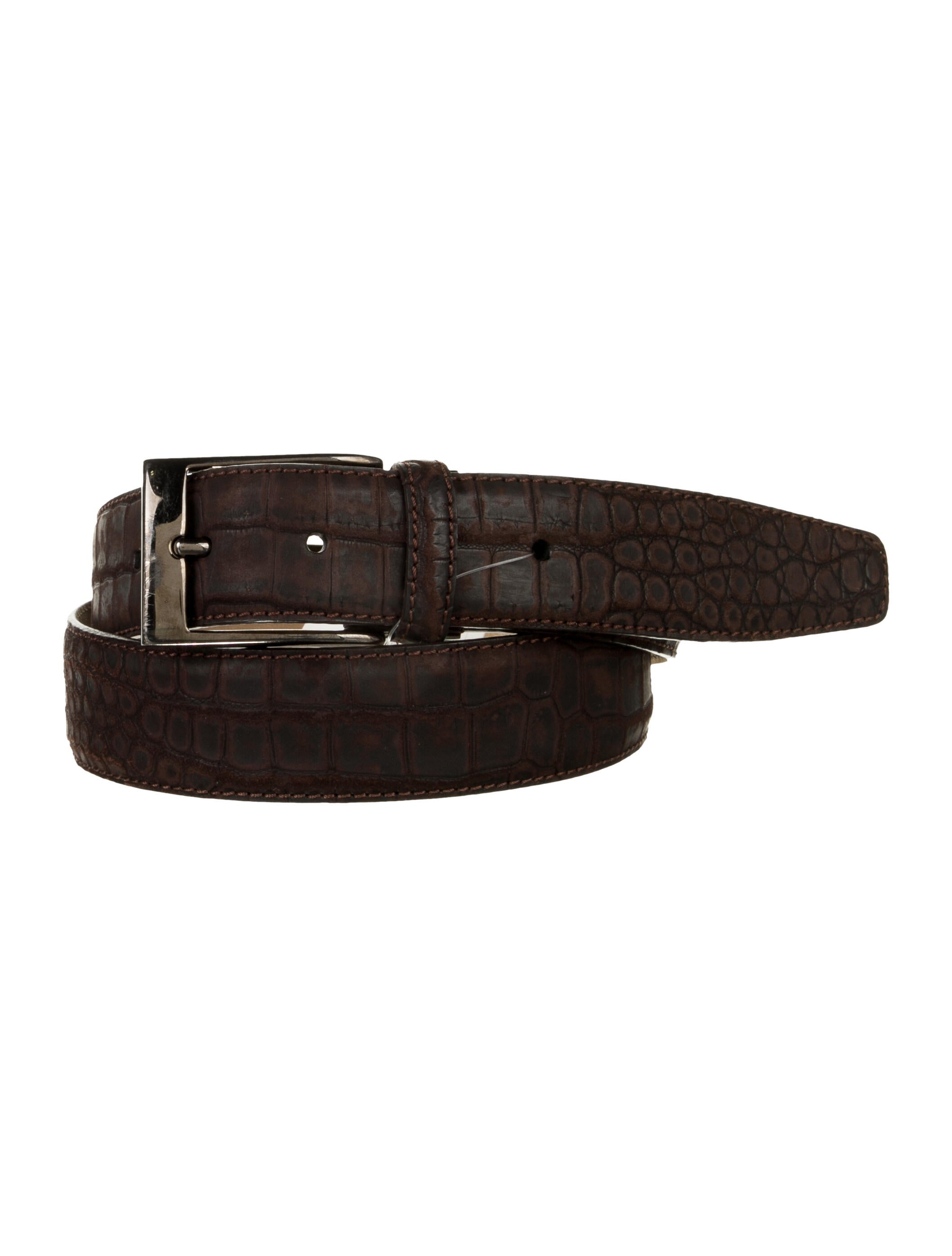 Brioni Crocodile Waist Belt