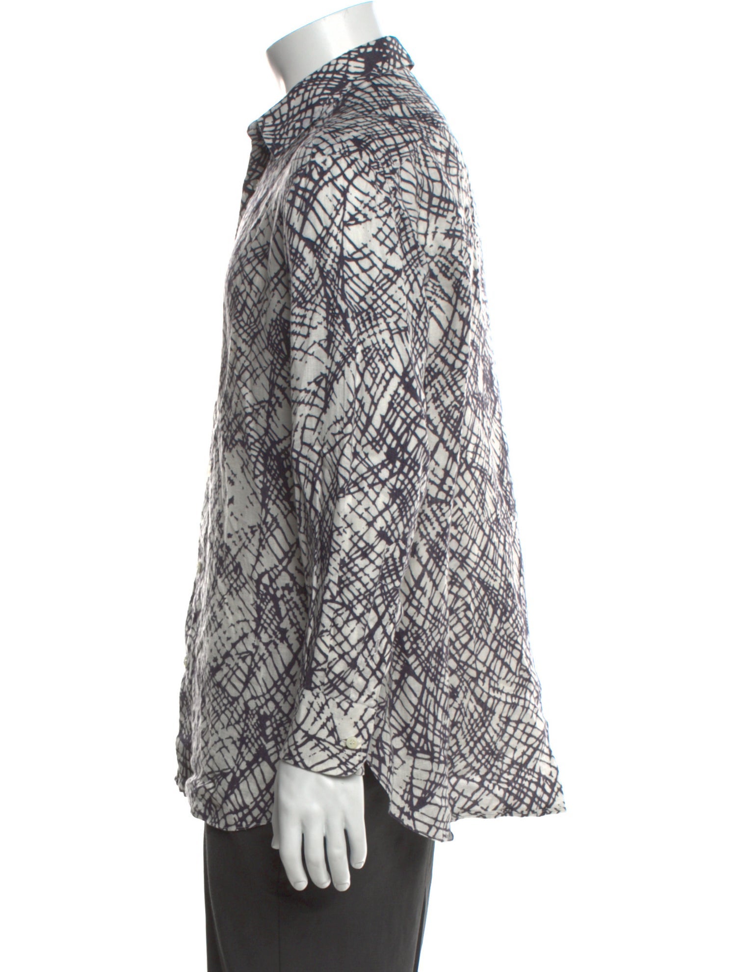 Brioni Printed Long Sleeve Shirt