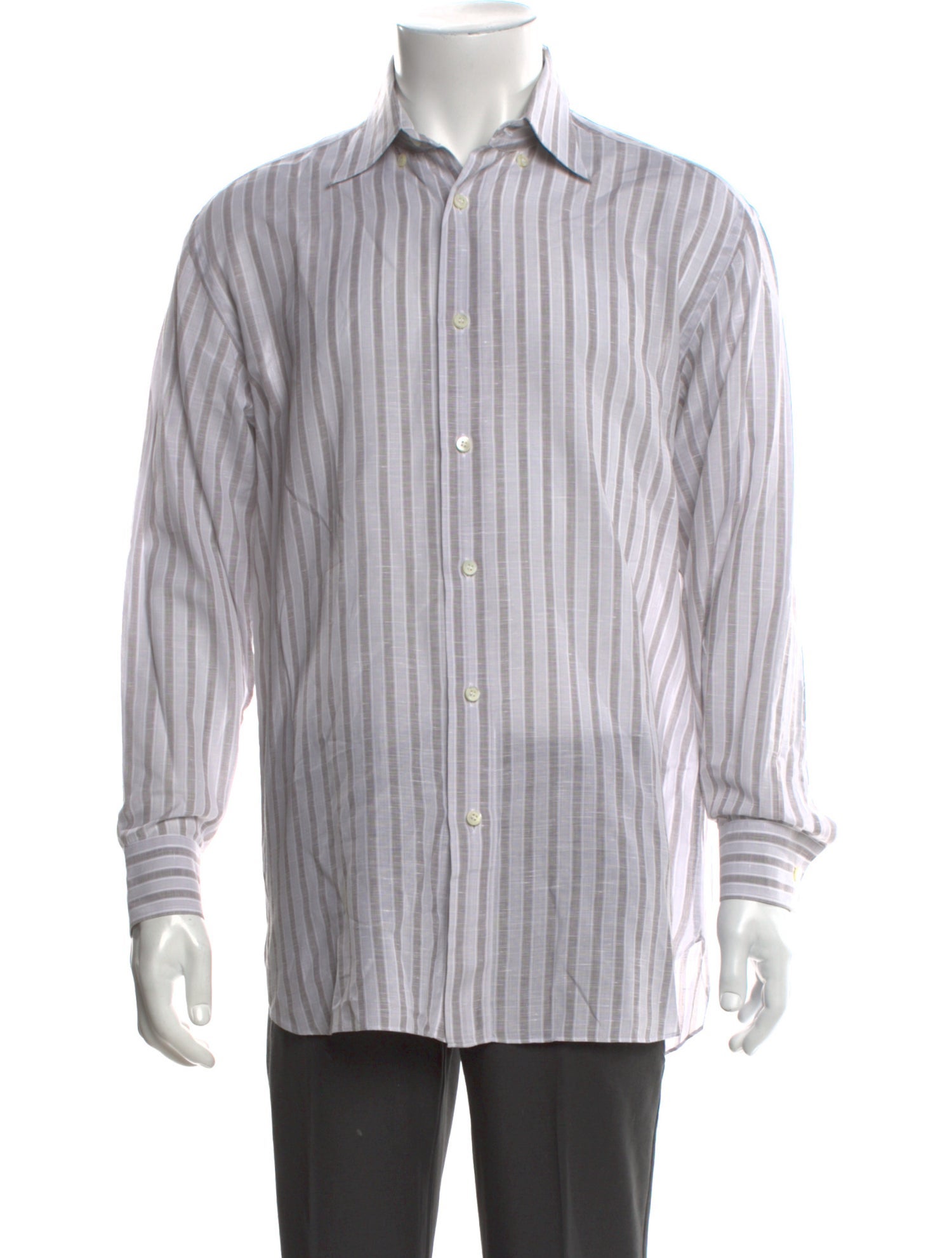 Brioni Striped Long Sleeve Shirt