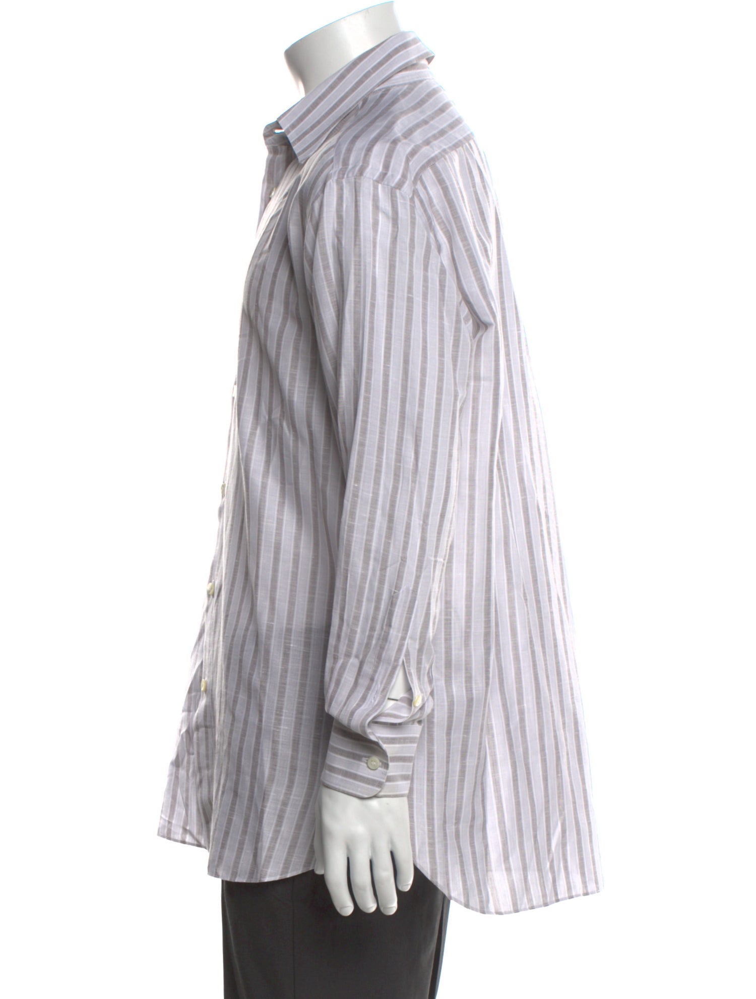 Brioni Striped Long Sleeve Shirt