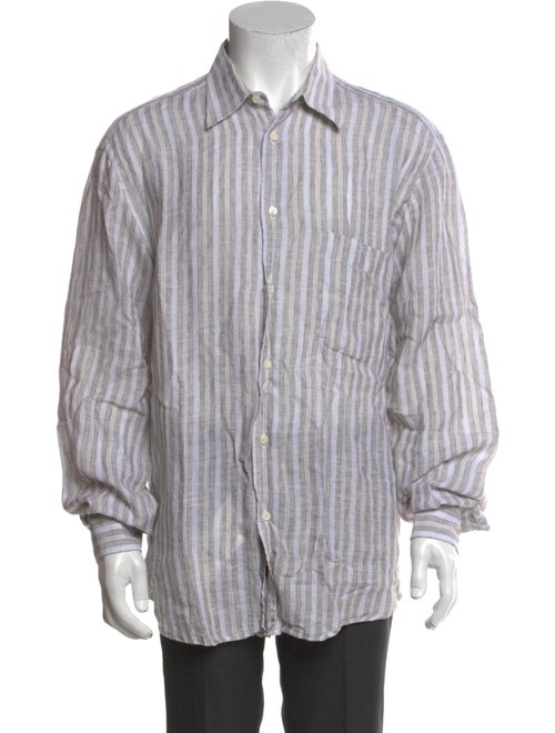 Brioni Linen Striped Shirt