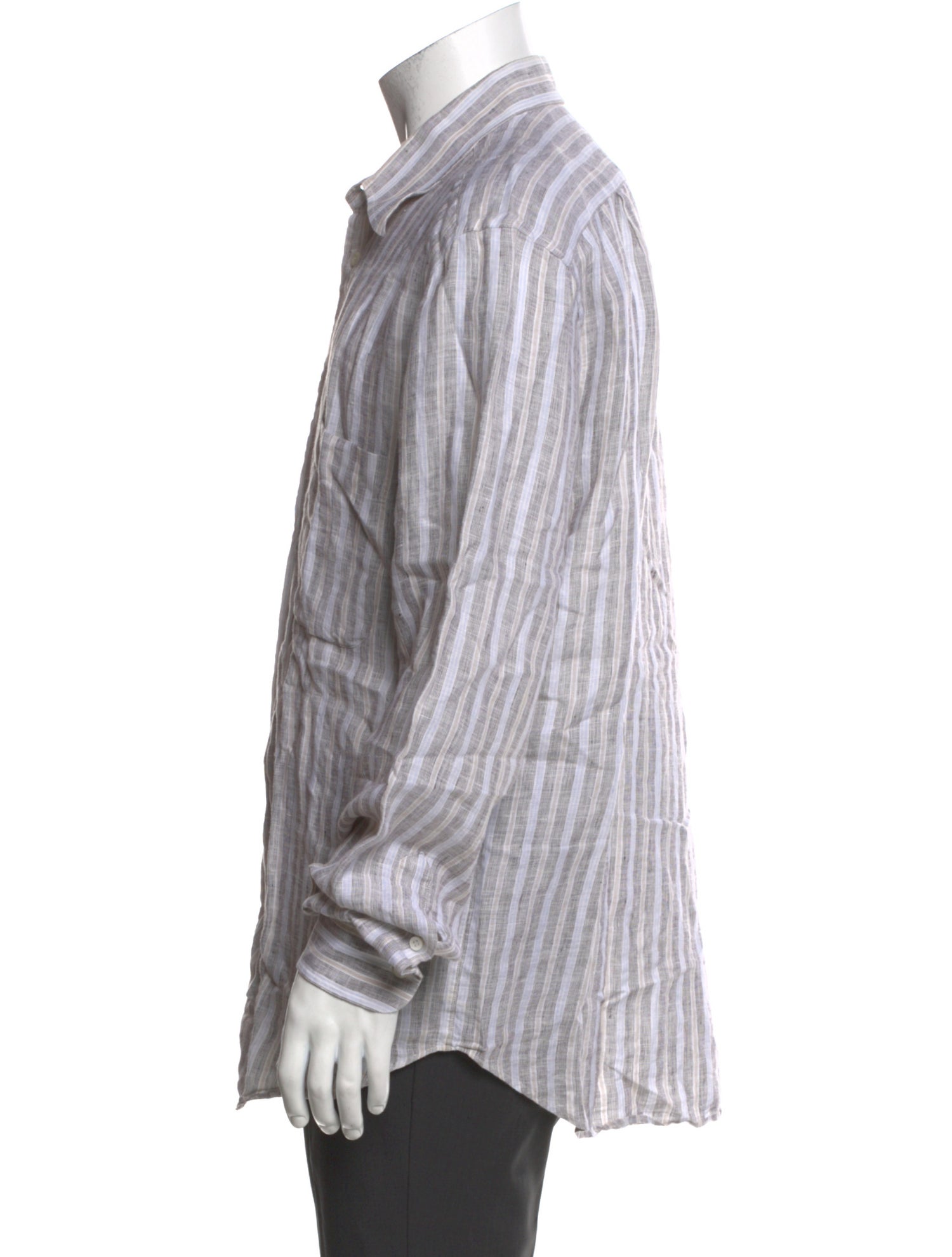 Brioni Linen Striped Shirt