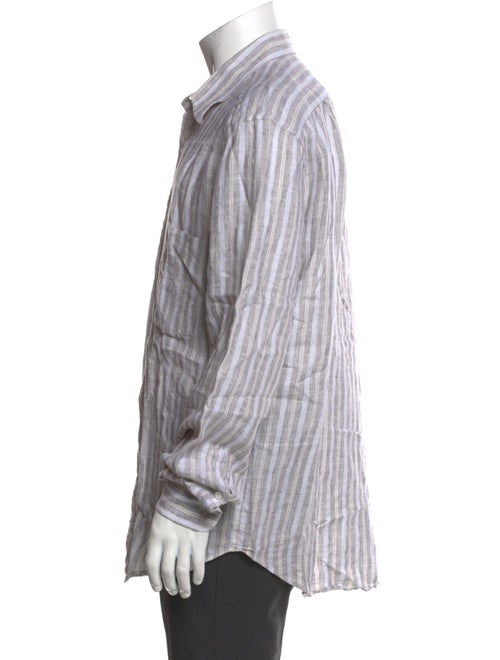 Brioni Linen Striped Shirt