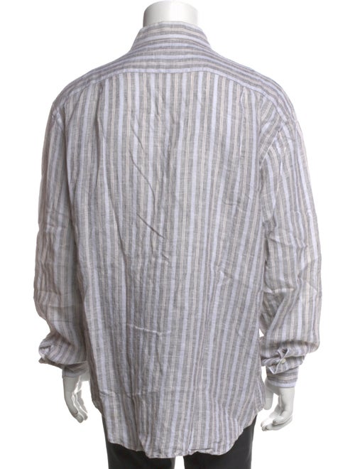 Brioni Linen Striped Shirt