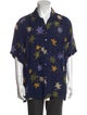 Brioni Floral Print Short Sleeve Shirt