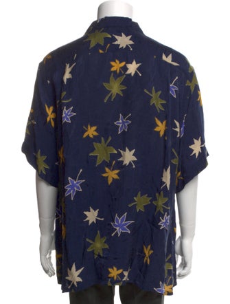 Brioni Floral Print Short Sleeve Shirt