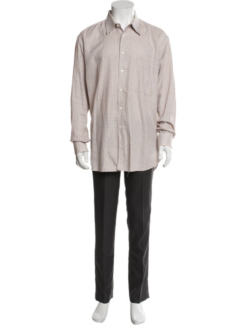 Brioni x Neiman Marcus Plaid Print Shirt