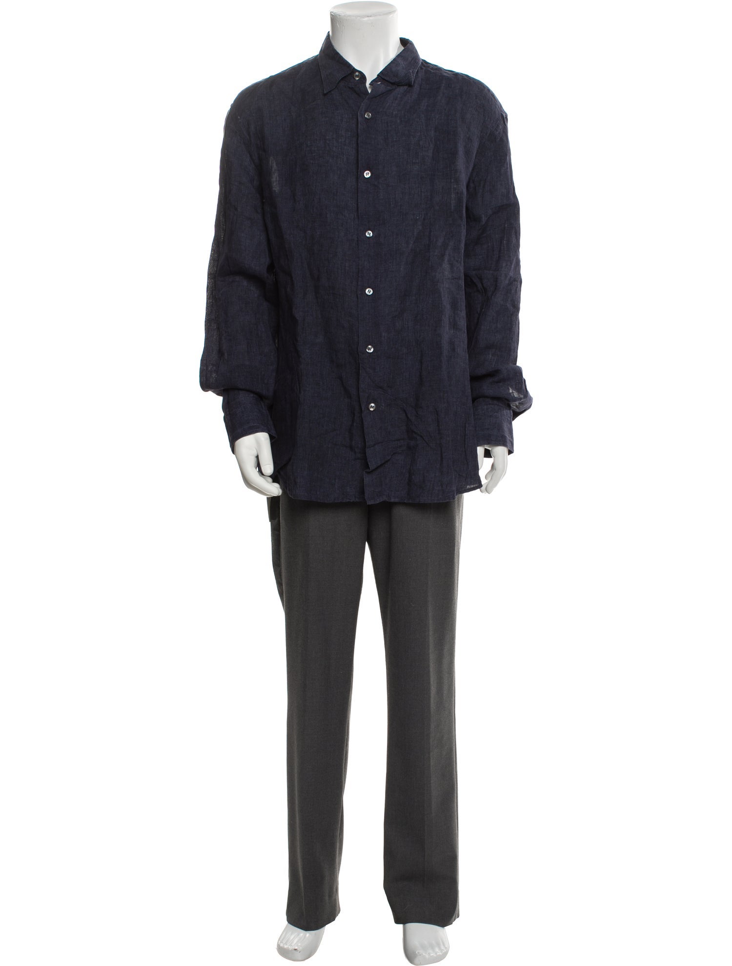 Brioni Linen Long Sleeve Shirt
