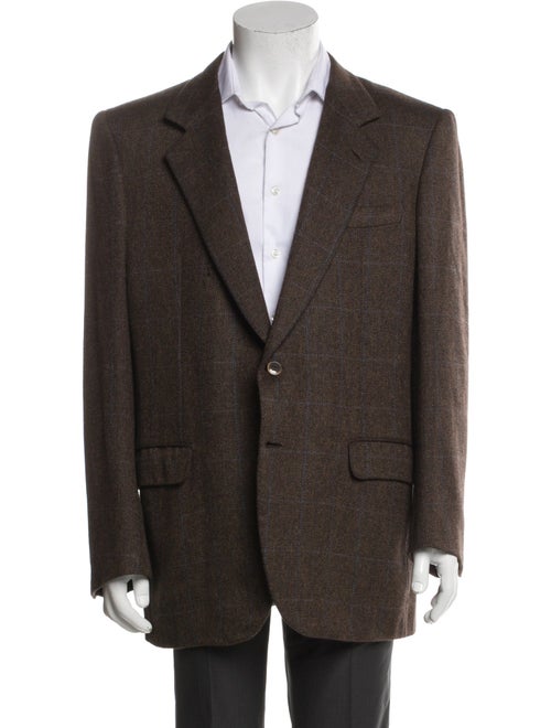 Brioni Cashmere Tweed Pattern Peacoat