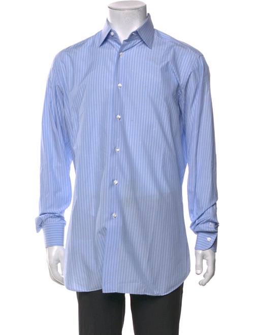 Brioni Striped Long Sleeve Dress Shirt