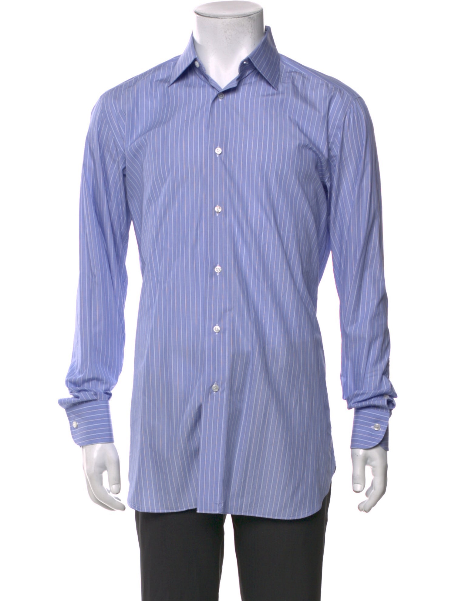 Brioni Striped Long Sleeve Dress Shirt