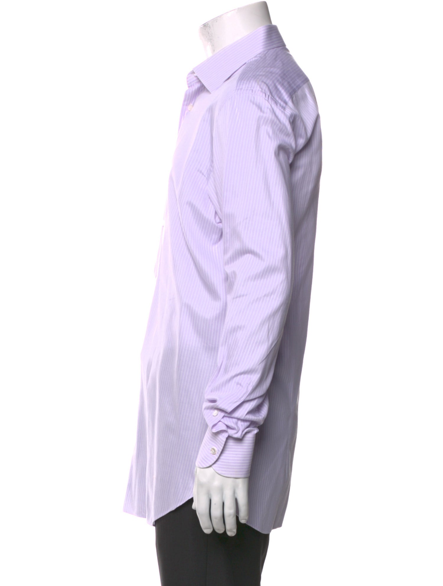 Brioni Striped Long Sleeve Dress Shirt